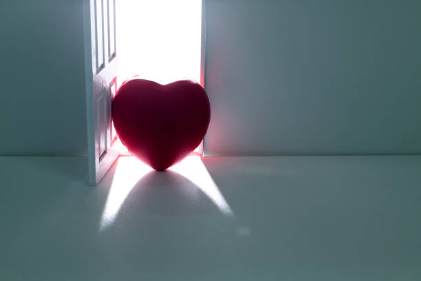 Red heart shape at the doorway