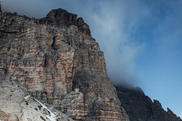 istock Dolomite mountains in the evening at sunset in Austria among the clouds 2175871667