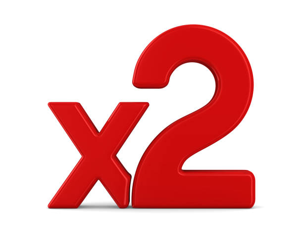 istock Red x2 symbol on white background. Isolated 3d illustration 2175874131