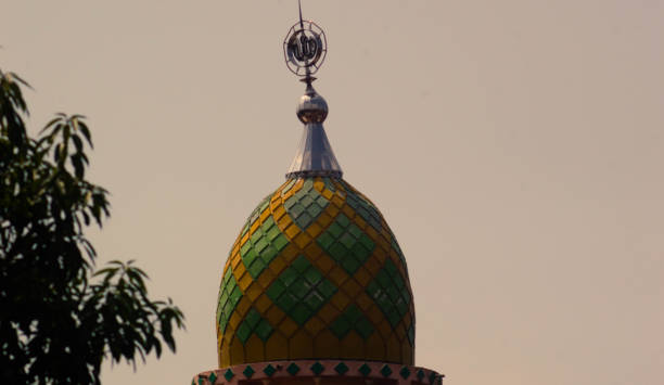 view of the mosque dome with a clear sky