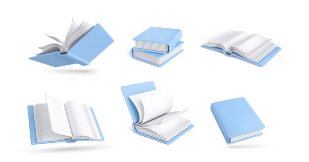istock Set of 3d realistic books isolated on white background. 3D book icons. Vector illustration 2175877095
