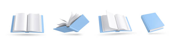 istock Set of 3d realistic books isolated on white background. 3D book icons. Vector illustration 2175877120