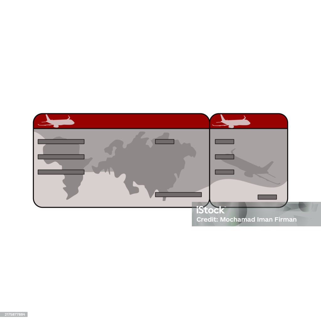 Flight Ticket Vector Image Flight Ticket Stock Illustration - Download Image Now - Backpack, Book ...