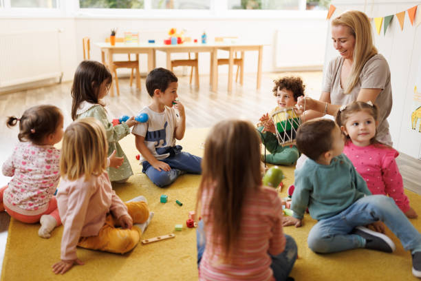 istock Woman teaching her class about musical instruments 2175893420