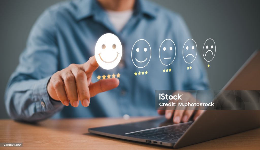 Client Satisfaction Face Customer Satisfaction Survey Concept Questionnaire Business Experience ...