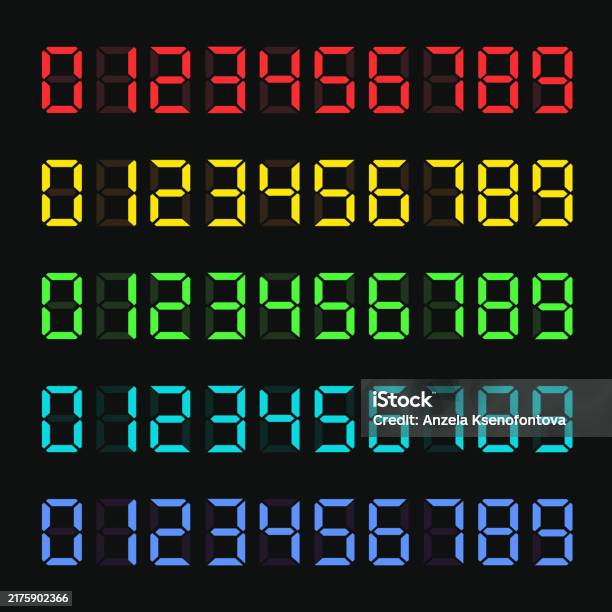 Digital Led Numbers Electronic Or Digital Clock Counter With Led ...