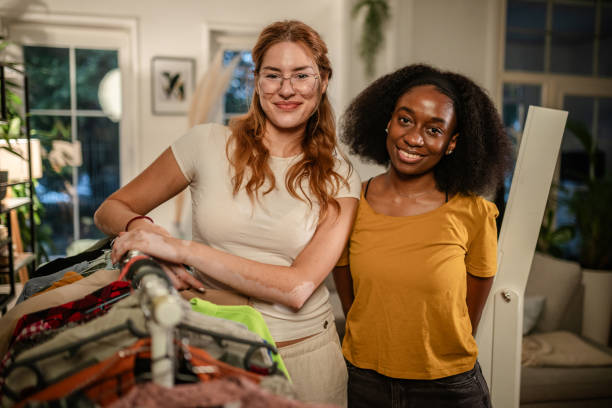 istock Pair bonding over fashion in a serene modern setting 2175902900