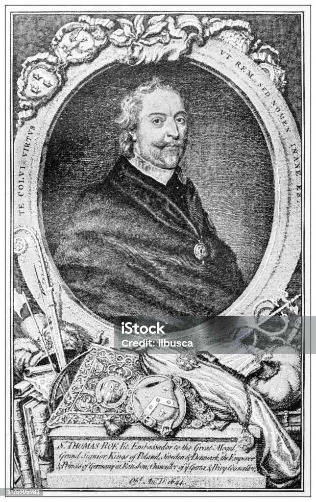 Mr. Thomas Roe Antique Image Sir Thomas Roe Stock Illustration - Download Image Now ...