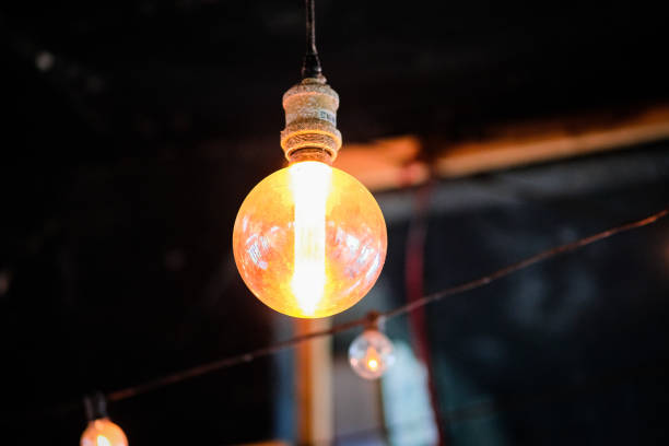 istock Light bulbs inside the rustic bistro in Laguna Philippines. 2175916444