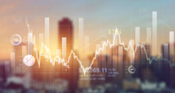 istock Trade technology, and investment analysis.Big data chart on city backdrop.Business development, financial plan and strategy.Analysis finance graph and market chart investment. 2175922048
