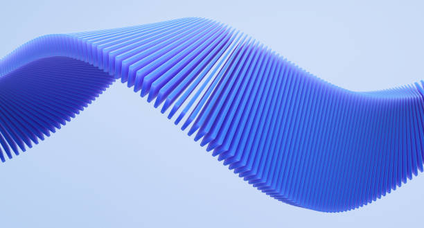 istock Minimal geometric background with wavy detailed shape. 2175923082