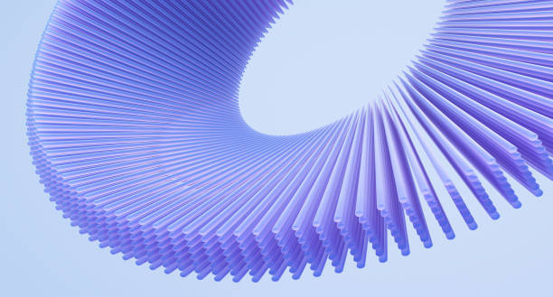 istock Circle made of glass shapes. 3d rendering. 2175923090