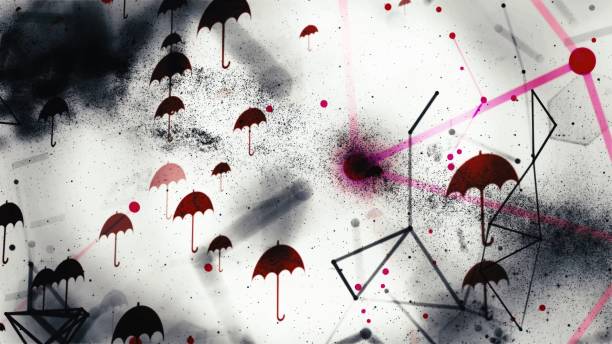 A joyful and Celebration Event captured as a Group Of Objects, featuring numerous Multi Colored umbrellas Hanging against a clear blue Sky. This Vibrant Color display forms a beautiful Canopy, suggesting an Installation Art piece or Street Party Decoration. The Rainbow of hues including Blue, Pink Color, Purple, and Orange Color creates a Cheerful and Playful Atmospheric Mood. This Abstract Arrangement evokes Happiness and a Positive Emotion, perfect for themes of Summer festivities or Art Show promotions. The image is Bright, Dreamlike, and symbolizes Joy and Hope - Concept, making it an uplifting visual for various creative projects.