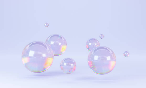 istock Beautiful glass bubbles on light background. 2175925619