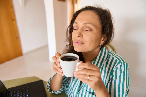 istock Woman enjoying a peaceful coffee break at home 2175927496