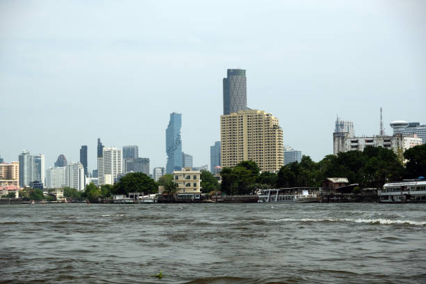 Bangkok Thailand - 03/28/2024: view of Bangkok from the Chao Phraya River