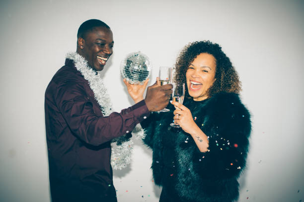istock Couple toasting with champagne glasses. 2175947745