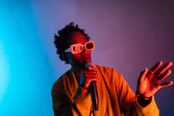 istock Man singing and waving one hand 2175948141