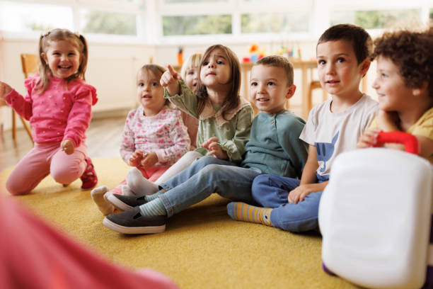 istock Happy children in the kindergarten 2175950717