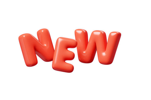 istock New red Inflatable flying word for promotion design. 3D render illustration 2175951574