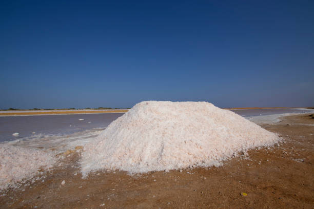Open-air salt mine in Paraguana, Falcon State