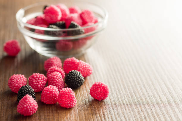 Fresh Blackberries on a pastel colored background