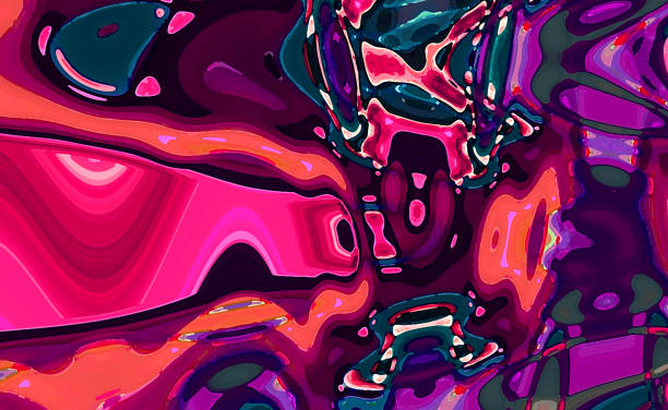 istock Vibrant colorful magenta purple teal abstract waves background 2175962422