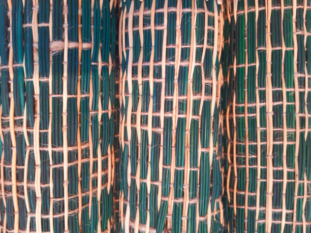 istock Raffia texture. Rolled bamboo. Natural fiber background. 2175963467