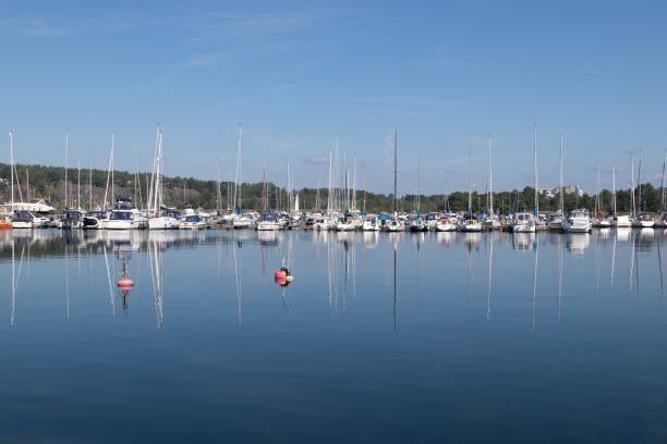 istock Serene marina with sailboats and yachts docked 2175965425