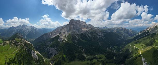 istock Panoramic view of the Dolomites mountain range 2175967359