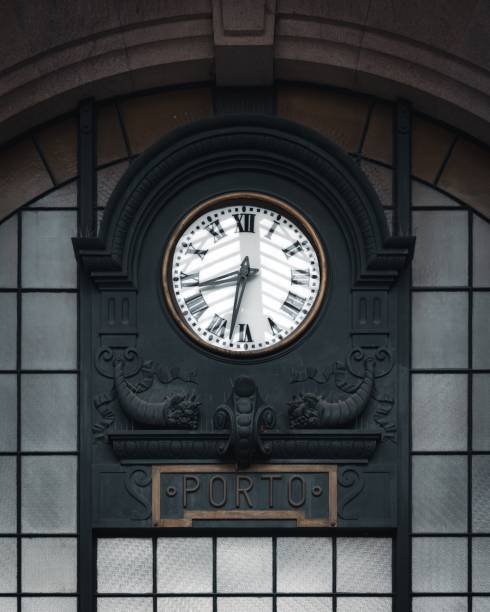 istock Clock at Porto train station with Roman numerals. 2175967441