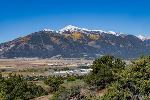 istock Mt. Yale with Snow on Summit and Colorful Aspens 2175967527