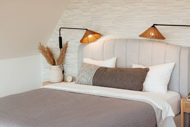 istock Modern bedroom interior with stylish decor 2175969078