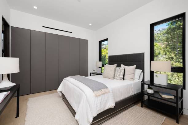 istock Modern bedroom interior with natural light 2175973667