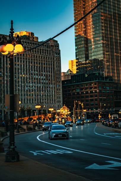 istock Evening cityscape in downtown Chicago 2175975133
