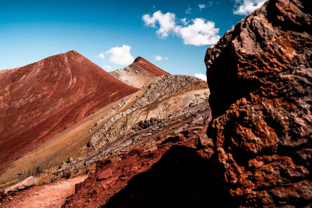 istock Rugged red and brown mountains under a clear blue sky 2175975249