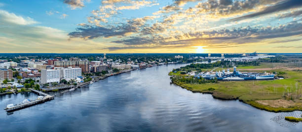Wilmington North Carolina riverwalk sunset