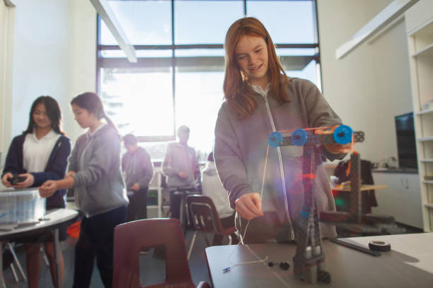School Science Wire 20+ Middle School Science Fair fotos de stock, imagens e fotos royalty ...