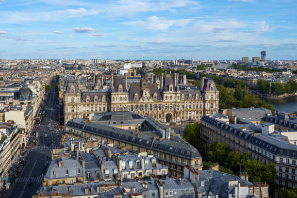 istock Paris Town Hall from the Sky 2176006376