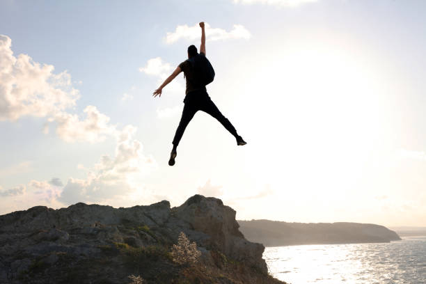 istock Success on top of a mountain 2176023083