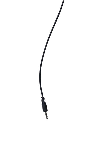istock Sound connector head of black wire with isolated. 2176030734