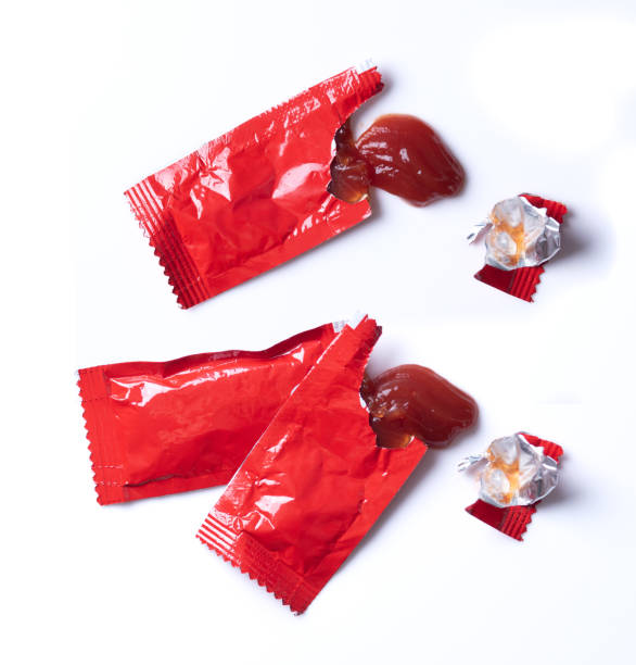 istock Tomato ketchup packet isolated on white background 2176048567