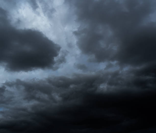 istock Cloud storm sky dark halloween background rain lightning thunder stoumy typhoon Nature light scene rainy atmosphere damage effect carbon dioxide dust air pollution 2.5 Pm, texture nature windstorm. 2176051087