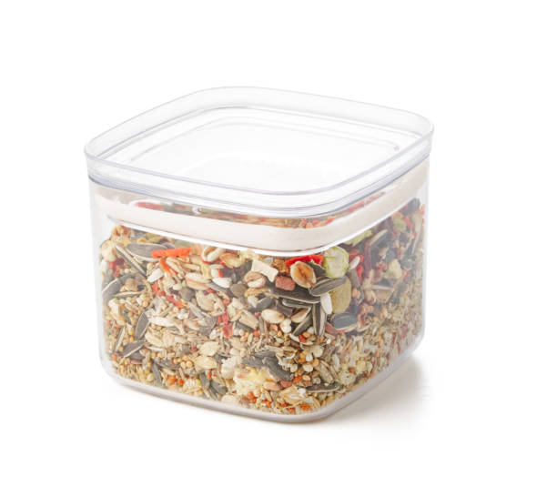 istock Nutritious seed mix served in a bowl with additional snacks for pet at home 2176060237