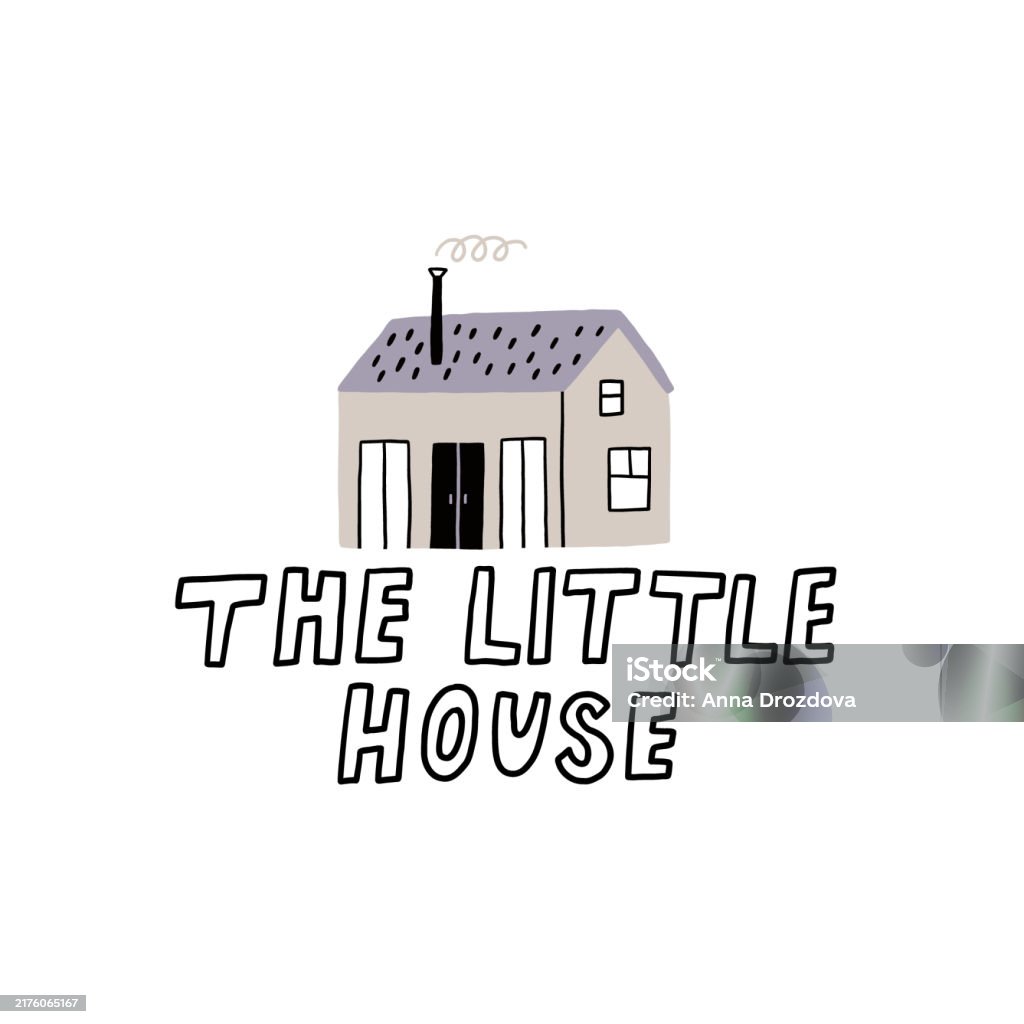 Little House Vector Illustration Of A Charming Little House With Text Stock Illustration ...