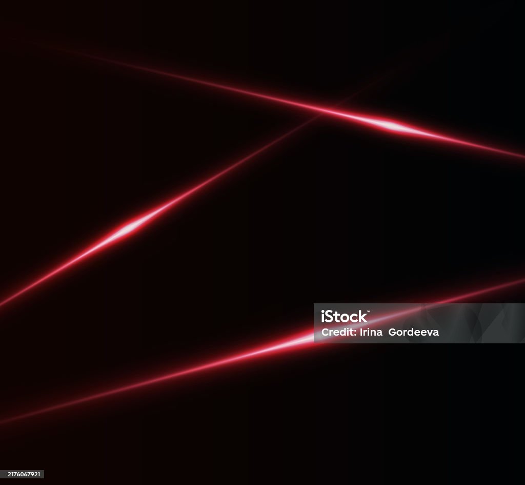 Red Line Light Rays Red Line Horizontal Lenses Flares Laser Beams Flares Light Rays Glowing ...