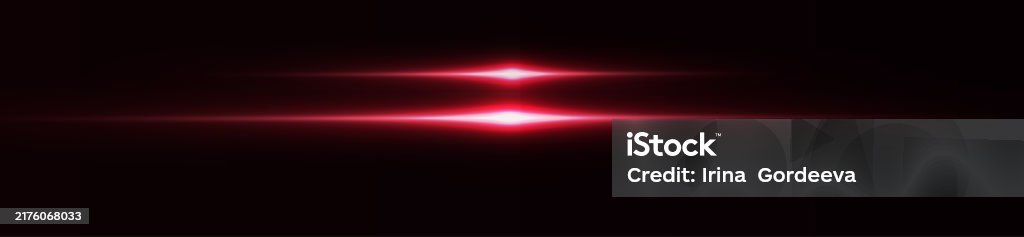 Red Line Light Rays Red Line Horizontal Lenses Flares Laser Beams Flares Light Rays Glowing ...
