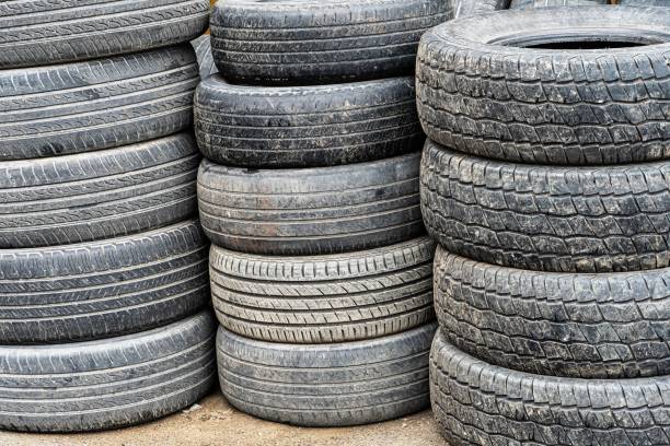 istock Stacked Used Tires Outdoor 2176072819