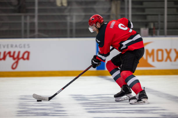 istock Hockey Player Skating with the Puck 2176074532