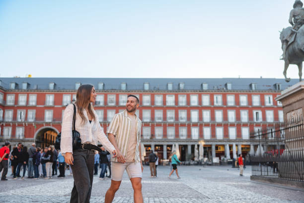 istock Hispanic Couple Enjoying Plaza Mayor in Madrid 2176079064